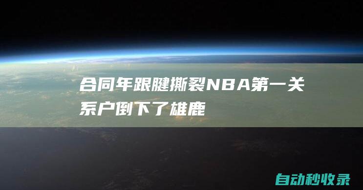 合同年跟腱撕裂！NBA第一关系户倒下了！雄鹿绑架字母哥的人质|雄鹿队|步行者队|阿德托昆博