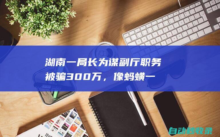 湖南一局长为谋副厅职务被骗300万，像蚂蟥一样紧叮骗子还常请安示好|党委书记|局党组|最新人事|湖南|秦方|衡阳市|骗子